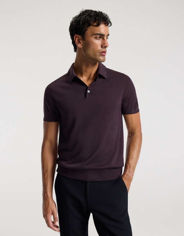 Calibre - Merino Wool Polo Currant