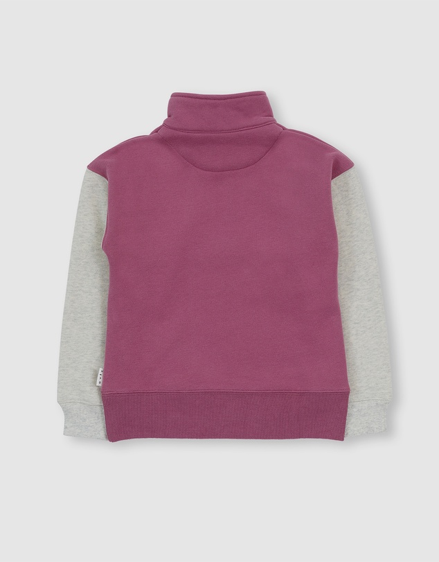 Olive & The Captain - Mauve Cosy Block Zip Jumper