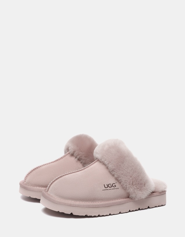 EVERAU - Australian Shepherd Ugg Muffin Slipper Special Cow Suede Upper House Shoes
