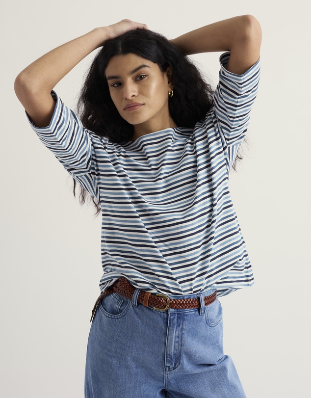 Seasalt - Seasalt Cornwall Blue Tremayne Quay Jersey Top