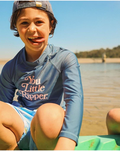 Skwosh - You Little Ripper Kids Rashie in Navy