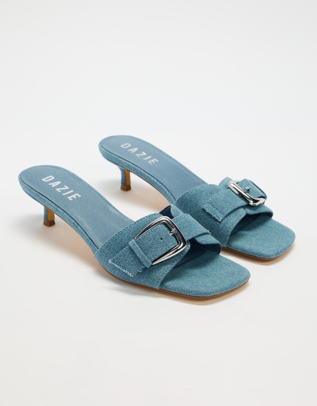 Dazie - Rosetta Buckle Kitten Heels
