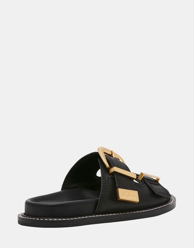 Steve Madden - Arch Black Leather Sandals