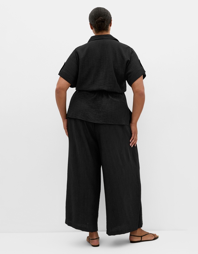 City Chic - Plus size Aria Tailored Wide Leg Pant - black