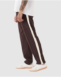 Zanerobe - Stitched Football Trackpant Dk Choc