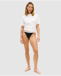 Tommy Hilfiger - 5-Pack Essential Logo Waistband Tanga Thongs