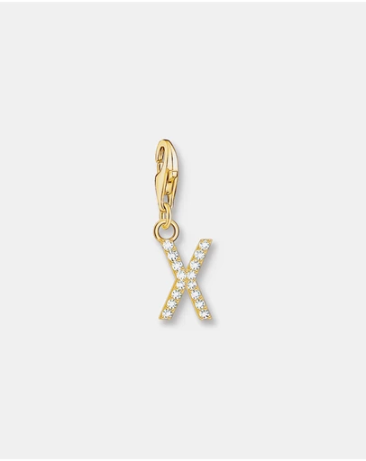 THOMAS SABO - Charm Pendant Letter X Gold Plated