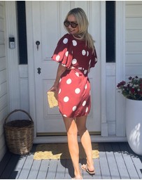 Esther & Co - Shahnaz Dress - Wine Spot