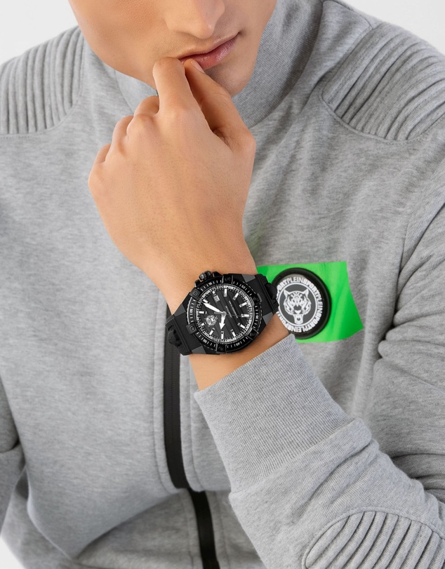Plein Sport - Plein Urban Pulse 47mm Black dial and Black silicone strap