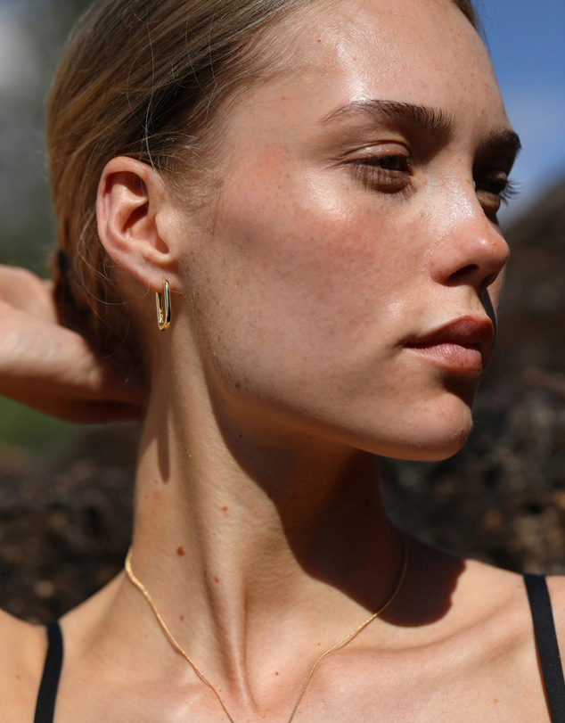 Luna Rae - Gold Vermeil - Edge Hoops