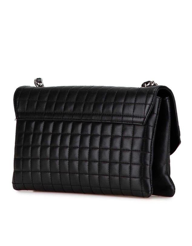 Pre-Loved by Azura Reborn - Pre-Loved Choco Bar Calfskin Camellia No. 5 CC Shoulder Bag