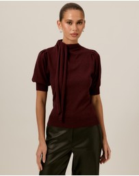 Tussah - Alice Neck Tie Knitted Top