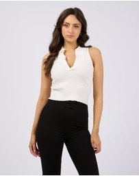 All About Eve - Carrie Knit Top Vintage White