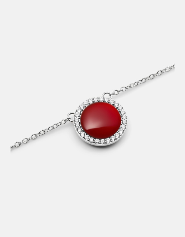 Daniel Wellington - Audrey Necklace Red Agathe