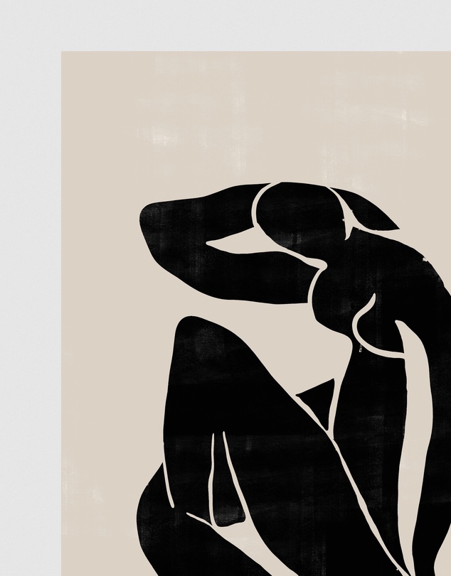 Inka Arthouse - Black Nude by Henri Matisse Art Print