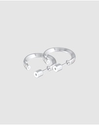 Elli Jewelry - Earrings Creoles Studs With Zirconia In 925 Sterling Silver
