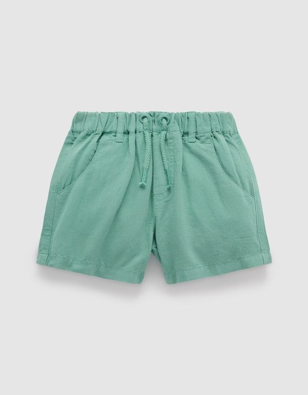 Purebaby - Linen Blend Short -Kids-Babies