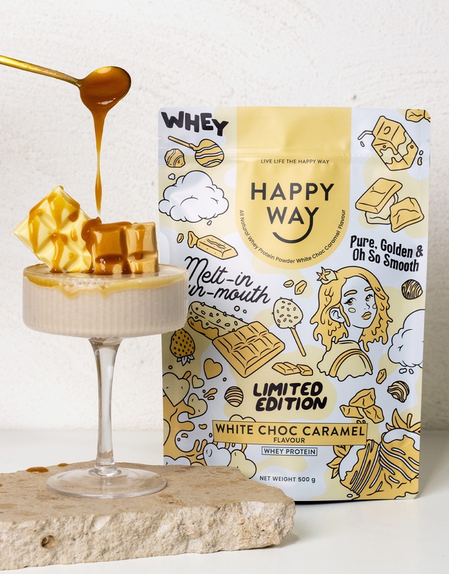 Happy Way - White Chocolate Caramel Whey Protein Powder