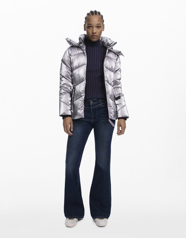 Desigual - Metallic quilted puffer jacket