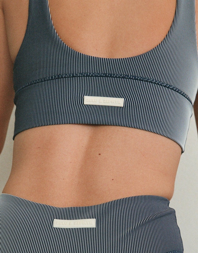 Zulu & Zephyr - Stripe Rib 4 Inch Bike Shorts