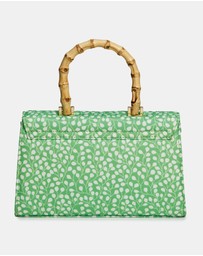 Wolf - Wolf Evie Collection Large Bag with Green Leaves Print