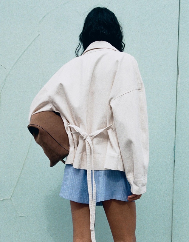 M.N.G - Striped Lyocell Shorts