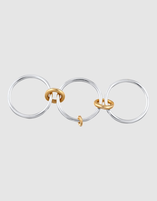 Elli Jewelry - Ring Trio Bicolor 925 Sterling Silver