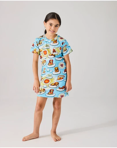 Kip&Co - KipCo x Mambo Puppies Babies Organic Cotton Short Sleeve Nightie - Babies-Kids