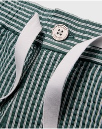 Calibre - Striped Seersucker Knit Shorts Sea Green