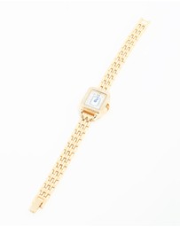 Lovisa - Gold Diamante Mini Rectangular Watch