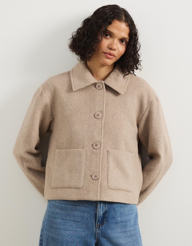 Atmos&Here - Joy Wool Blend Cropped Jacket