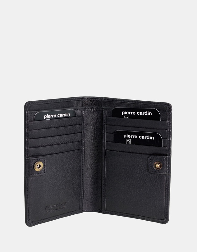 Pierre Cardin - Pierre Cardin Ladies Leather Snap Button Bi-Fold Wallet