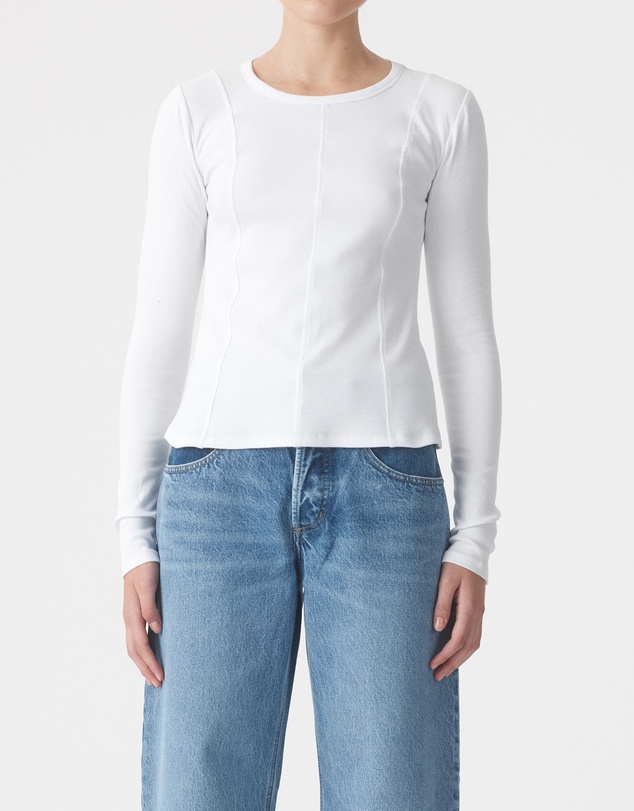 Nobody Denim - Panelled LS Rib Top