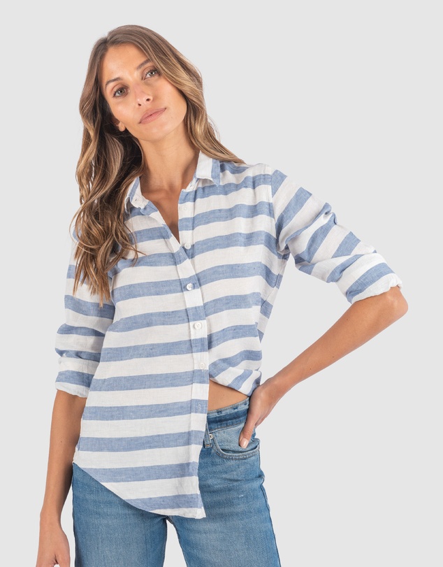 CAMIXA - IRIS Stripes Linen Shirt