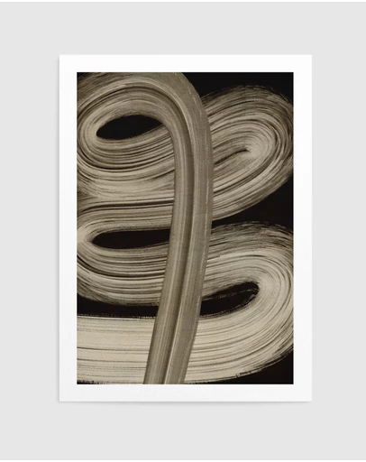 Olive et Oriel - Beige Strokes No 4 by Treechild Art Print