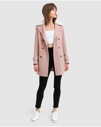 Belle & Bloom - Liberty Sherpa Collar Wool Blend Coat