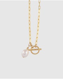 Von Treskow - Fine Clip Chain Necklace with Oval Pearl