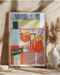 Olive et Oriel - Balcony Hygge by Bykammille Art Print