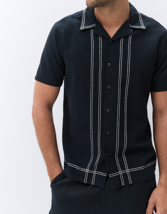 UNISON - Embroidered Bowler Regular Fit Shirt