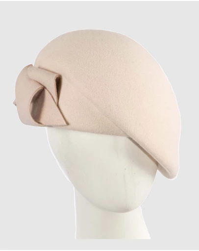 Max Alexander - Winter Beige Felt Beret Hat