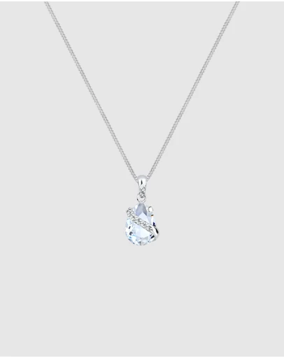 Elli Jewelry - Necklace Crystal Drop 925 Sterling Silver