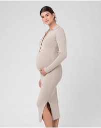 Ripe Maternity - Sammy Knit Polo Nursing Dress