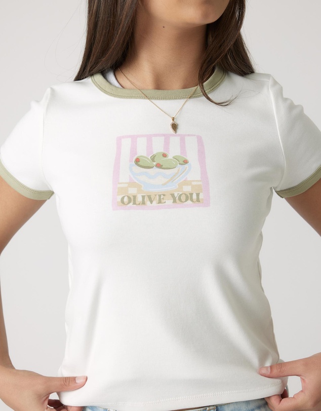 Decjuba Kids - Olive Ringer Tee - Teens