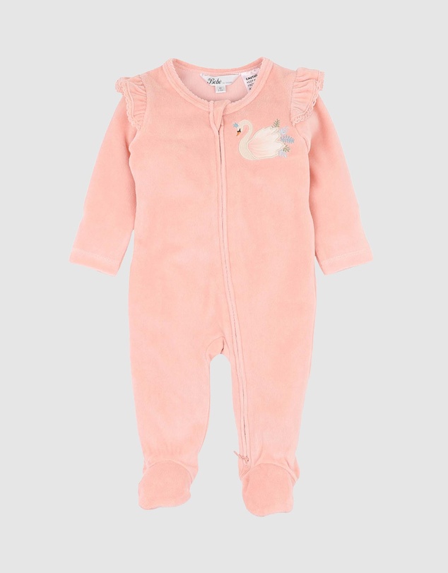 Bebe by Minihaha - Gemma Velour Zip Onesie - Babies