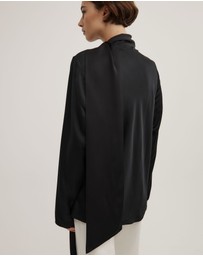 Witchery - Long Sleeve V-neck Scarf Top