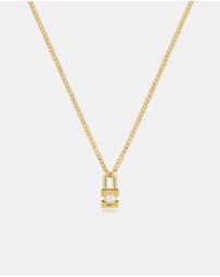 Ania Haie - Ania Haie Muse Gold Prl Padlock Necklace 45+5cm