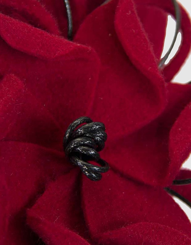 Max Alexander - Felt Red Flower Winter Racing Fascinator