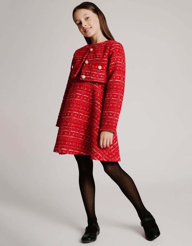 Bardot Junior - Sutton Boucle Crop Jacket - Kids-Teens