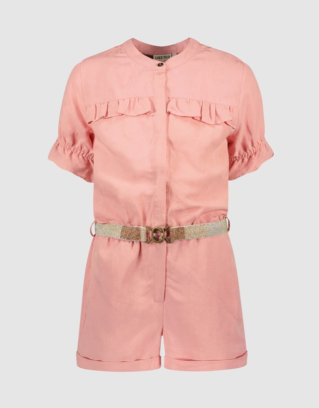 Like FLO - Linen Playsuit with Belt - Kids-Teens