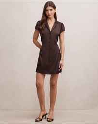 Forever New - Blair Satin Collared Mini Dress